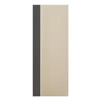 ประตูห้องน้ำ UPVC ไม่เจาะลูกบิด ECO-DOOR PD1 เซาะร่อง 70x180 ซม. สีครีม ทูโทน