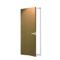 ประตูเหล็ก DoorTech บานเดี่ยว ND-05 Water-Ash