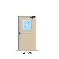 ประตูเหล็ก LYNN WP25-MT (สีครีม PE-702461)