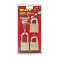 กุญแจ KA SOLEX D40 40MM BR 3ตัว/ชุด