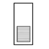 Fiber Glass Door มอก QFiberDoor Flat 70x200 Louver1/2