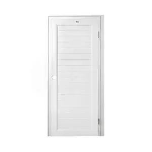 ชุดประตูห้องน้ำพร้อมวงกบ UPVC เจาะลูกบิด ASARA S932 80x200 ซม. สีขาว-1