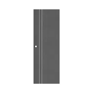 ประตูห้องน้ำ UPVC เจาะลูกบิด ECO-DOOR PE1 70x200 ซม. สีเทาเข้ม-1
