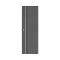 ประตูห้องน้ำ UPVC เจาะลูกบิด ECO-DOOR PE1 70x200 ซม. สีเทาเข้ม