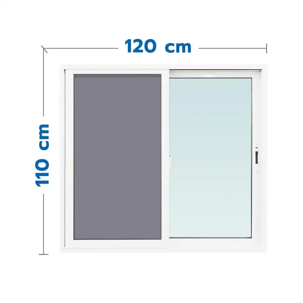หน้าต่างบานเลื่อน UPVC S-S มุ้ง MHOLARN 120X110 ซม. สีขาว-1