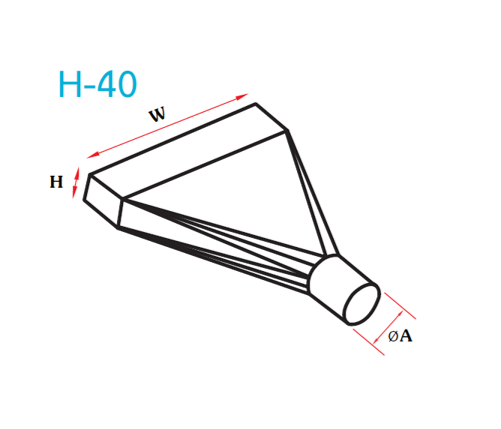อุปกรณ์ท่อลม H-40 กลมเหลี่ยมแบน-1