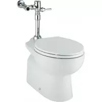 สุขภัณฑ์ฟลัชวาล์ว American Standard 2490/SC-WT-0 รุ่น นิวซีเปีย 6 ลิตร ท่อออกกำแพง