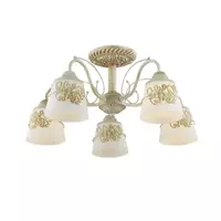 โคมถาดกิ่งคริสตัลแก้ว 5 หลอด รุ่น SD6117 สีขาว DECOS