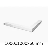 KOHLER K-37070X-0 SHOWER DIVIDER,SQUARE,CONT,1000X1000X60