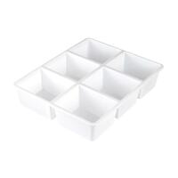 กล่องแบ่ง6ช่อง 29x23.8x6.3cm TLR-106 ขา