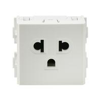 เต้ารับเดี่ยวมีกราวด์3ขากลมแบน E-132 HAC