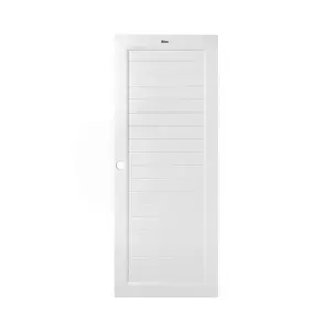 ประตูห้องน้ำ UPVC เจาะรูลูกบิด ASARA S932 80x200 ซม. สีขาว-1