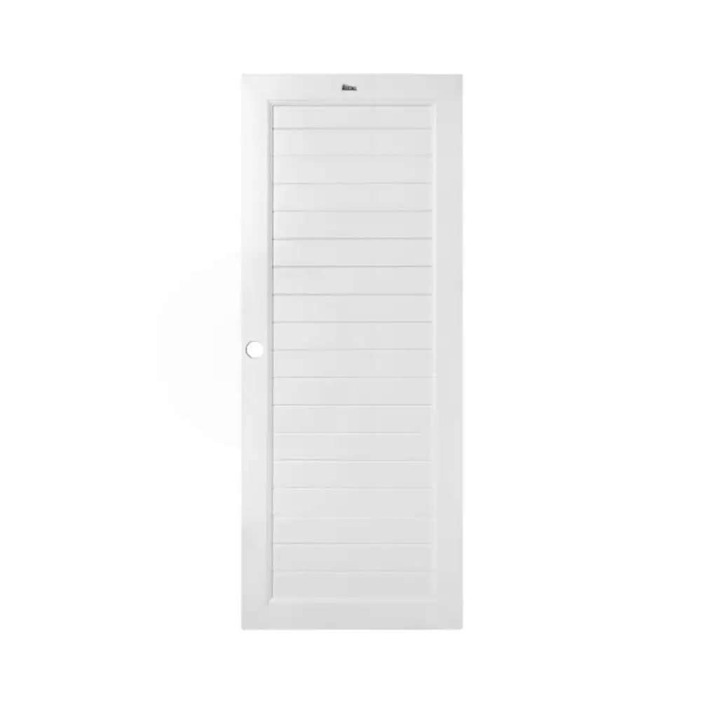 ประตูห้องน้ำ UPVC เจาะรูลูกบิด ASARA S932 80x200 ซม. สีขาว-1