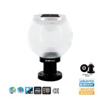 ไฟหัวเสาโซล่าเซลล์ HI-TEK HFSPR0250P 3 วัตต์ DAYLIGHT/WARM WHITE