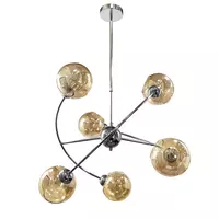 CHANDELIER MD HL-22006 EVL GS/MTYL/SV 6L