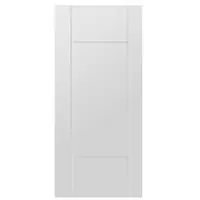 ประตู UPVC Lynn ภายนอก บานทึบเซาะร่อง2เส้นตั้ง สีขาว UG07