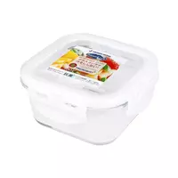 กล่องอาหารแก้วจตุรัส0.35L SUPER LOCK6085