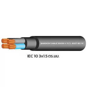 สายไฟ IEC 10 3x1.5 ตร.มม. สีดำ BCC 100 เมตร