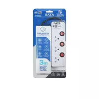 Power strip with 3 switches, length 3x3 m., model HM3359, white