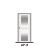ประตูเหล็ก LYNN WP38-MT (สีขาว PE-901351)