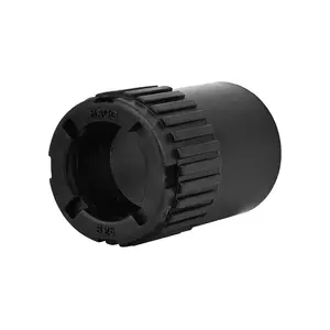 Flexible pipe threaded connector 25mmPack4 black HACO-1