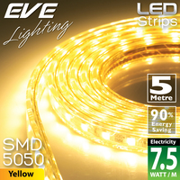 หลอด LED STRIP WATERPROOF FLEXIBLE 7.5 วัตต์/100 ซม. 5 ม. สีเหลือง