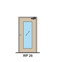 ประตูเหล็ก LYNN WP26-MT (สีครีม PE-702461)