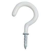 ตะขอตัวซีหุ้มพีวีซี 1-1/2" 4 ตัว สีขาว