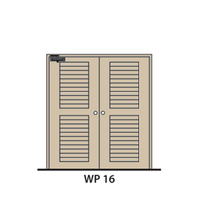 ประตูเหล็ก LYNN WP16-MT (สีครีม PE-702461)