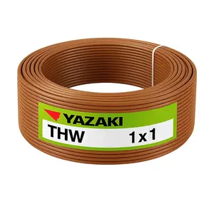 สายไฟ THW 1x1 ตร.มม. สีน้ำตาล YAZAKI 100 เมตร