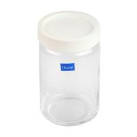 ขวดโหลแก้ว 0.75L กลม ฝาดึงขาว POP JAR