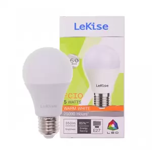 LED bulb A60 5 watt ECIO (Warm White) LEKISE-1
