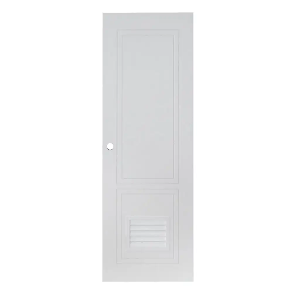 ประตูห้องน้ำ UPVC เจาะลูกบิด MODERNWOOD MLIR025 70x200 ซม. สีขาว-1