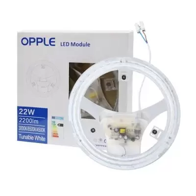 แผงไฟเพดานกลมเซต LED 22W เปลี่ยน 3 สี รุ่น E1Cmodule22WTunWhCT-1