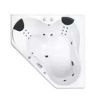 อ่างอาบน้ำอะครีลิคเข้ามุมแบบระบบน้ำวน KOHLER K-11207X-W03-0 6 หัวเจ็ตแบบเรียบ และอัดอากาศ 18 หัวเจ็ต พร้อมหัวเจ็ตนวดหลัง 12 หัวเจ็ต รุ่น อีโวร่า คอนเนอร์ 1525