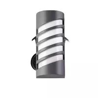 PP cylindrical outdoor wall lamp, 1 bulb, model 2040, black, DECOS