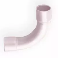NPI Trachang PVC Electric Telecom White JIS Short Bend 90 15 mm