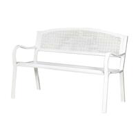 PEARLA WHITE CAST IRON BENCH