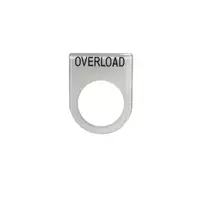เนมเพลท OVERLOAD ขนาด 25 มม.สีขาว