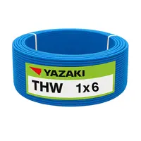 สายไฟ THW 6 ตร.มม. สีฟ้า YAZAKI