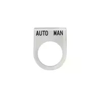 เนมเพลท AUTO - MANUAL ขนาด 25 มม. สีขาว