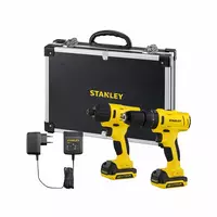 ชุดสว่านและไขควงกระแทกไร้สาย (พร้อมแบตเตอรี่) STANLEY SCHI121S2FK-B1 12 โวลต์