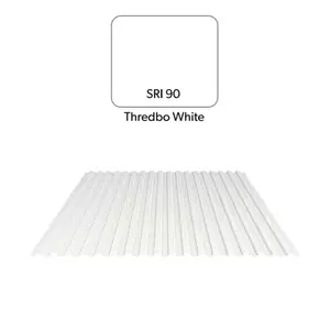 แผ่นผนังเมทัลชีท Panelrib® 0.43 Therdbo White ไลสาจท์ | OneStockHome