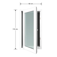 หน้าต่าง UPVC บานเปิด มุ้ง AMIGO สีขาว 60x110CM
