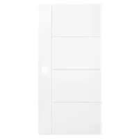 ประตูภายนอก UPVC AZLE PZUS02 80X200 ซม. สีขาว