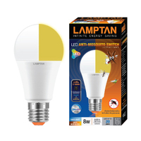 หลอดไฟ LED E27 8W เดย์ไลท์ ทรงลูกแพร์ LAMPTAN PHOTON 2IN1