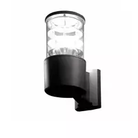 Outdoor wall lamp, aluminum, 1 bulb, model A119, black, FINEXT