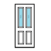 Fiber Glass Door TIS QFiberDoor 4Straight -G 70x200 Primer