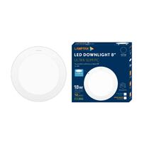ดาวน์ไลท์ LED LAMPTAN ULTRA SLIM PC 18 วัตต์ DAYLIGHT 8 นิ้ว สีขาว กลม