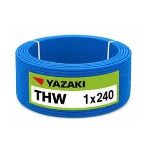สายไฟ THW 1x240 ตร.มม. สีฟ้า YAZAKI 100 เมตร